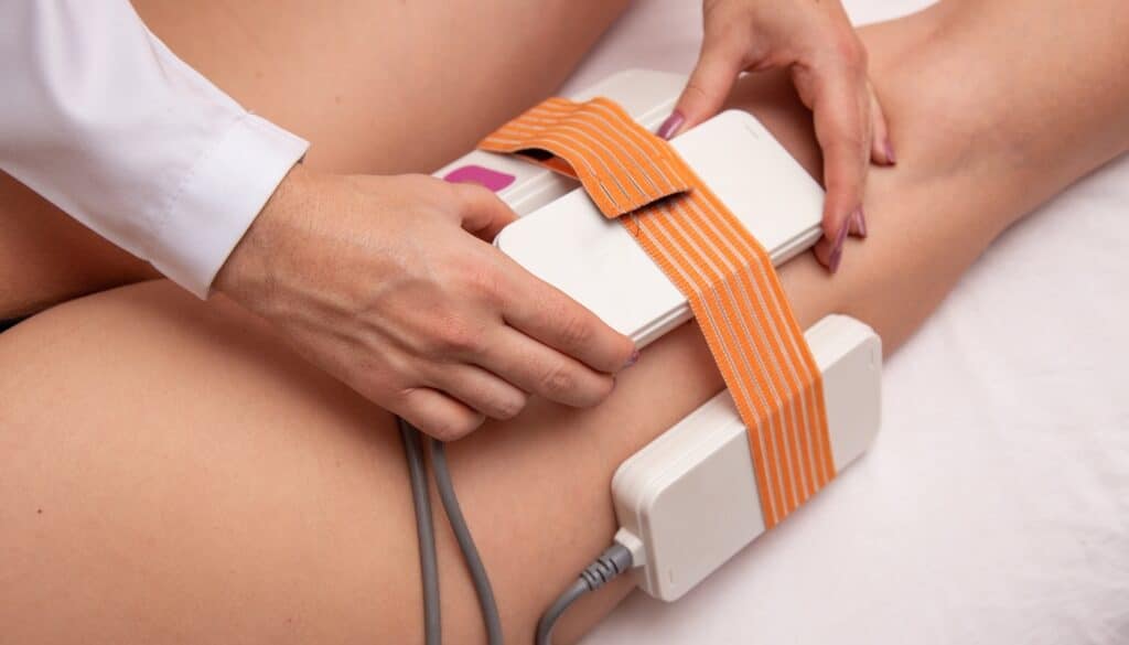woman receiving i-lipo treatment